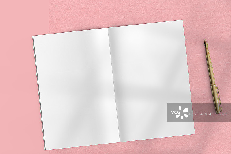 粉色表面阴影杂志模板图片素材