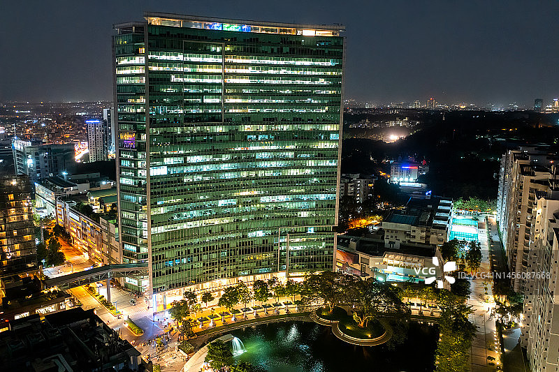 印度班加罗尔世界贸易中心航拍图片素材