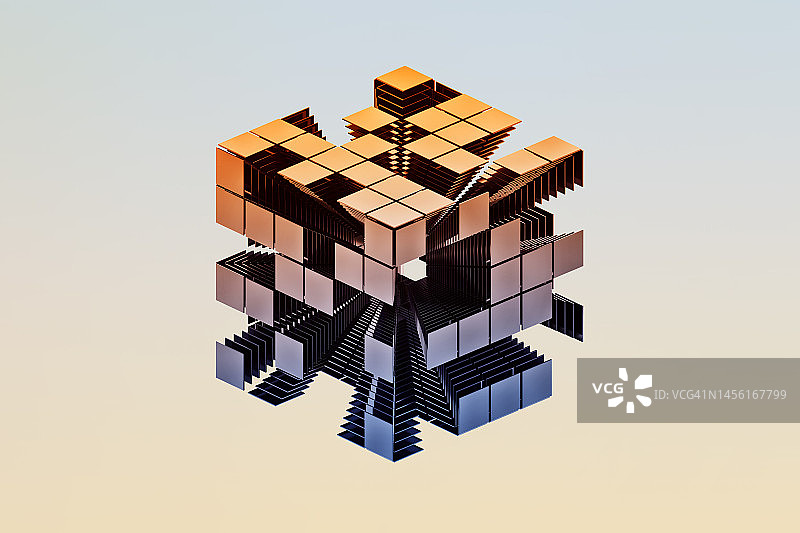 解构中的抽象立方体图片素材