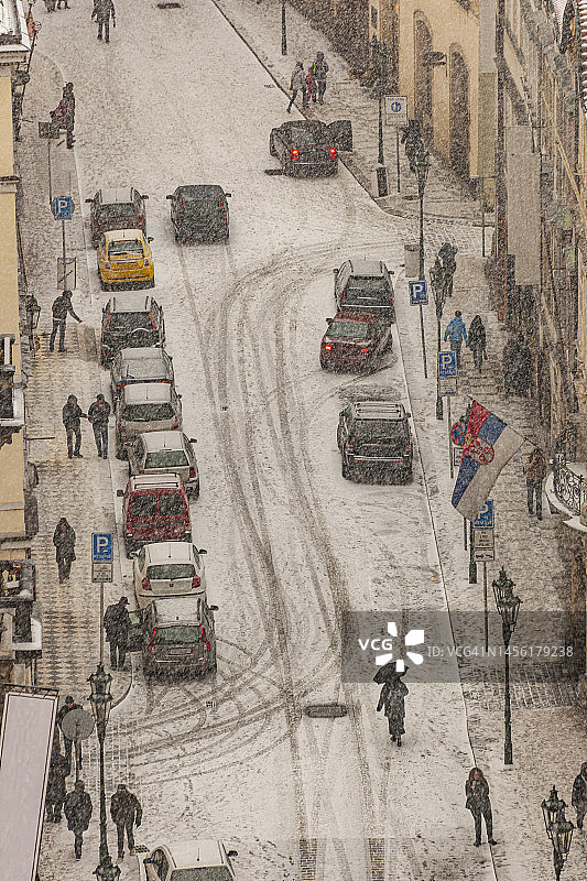 雪中的小镇图片素材