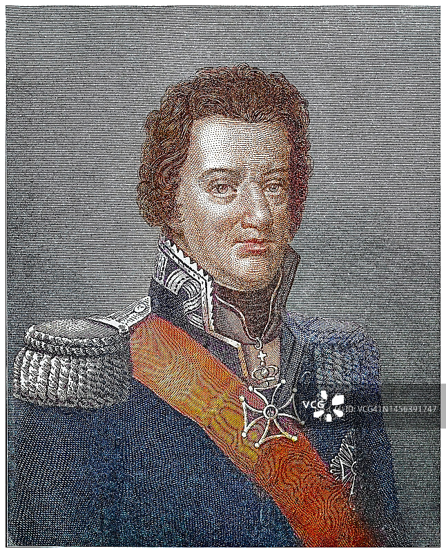 扬·亨里克·东布罗夫斯基肖像（波兰将军和政治家）图片素材