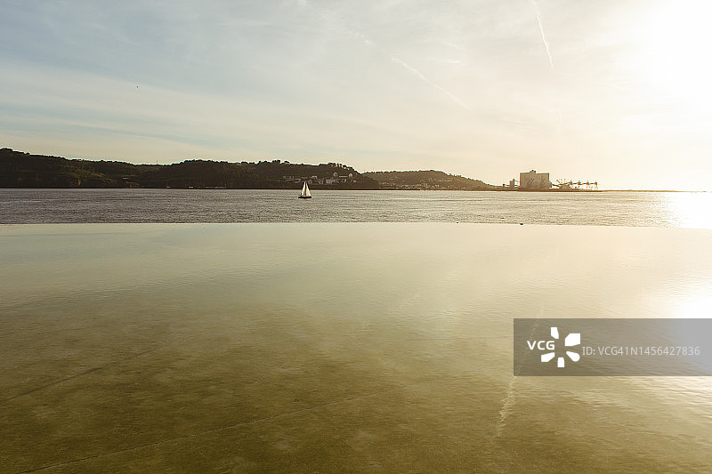 特茹河日落图片素材