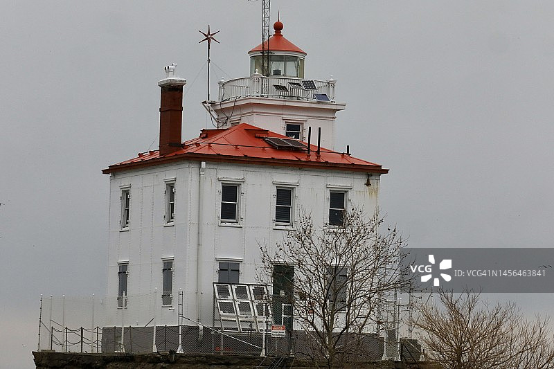 费尔波特港西防波堤灯塔图片素材