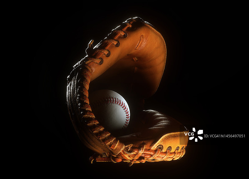 棒球捕手手套图片素材