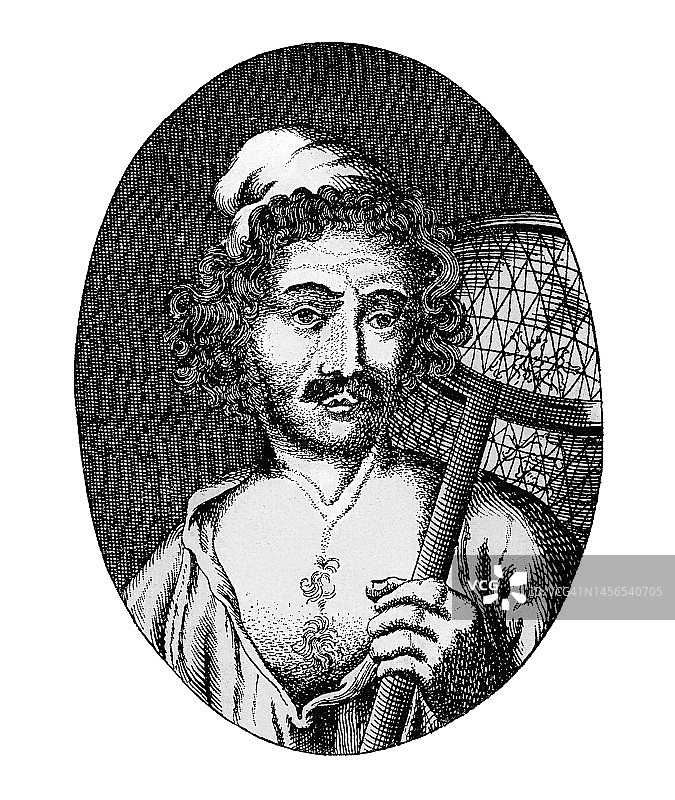 马萨尼洛（托马索·阿涅洛）肖像 - 意大利渔民，那不勒斯王国1647年反抗哈布斯堡西班牙统治的领导人图片素材