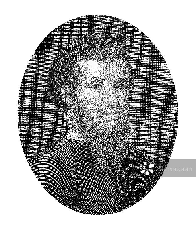 安东尼奥·阿莱格里·达·科雷吉欧（意大利文艺复兴时期帕尔马画派的杰出画家）肖像图片素材