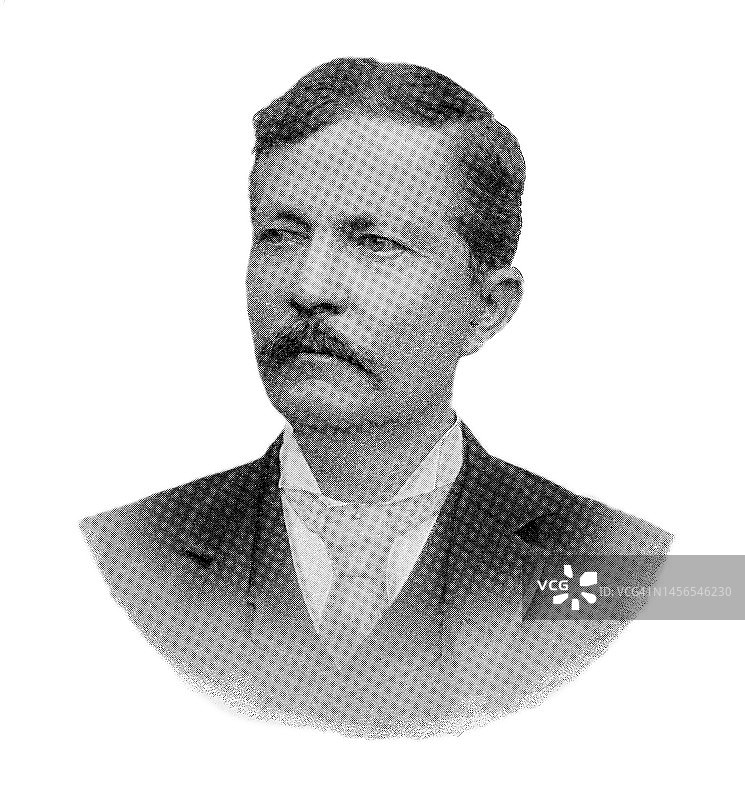 探险家亨利·莫顿·斯坦利肖像图片素材