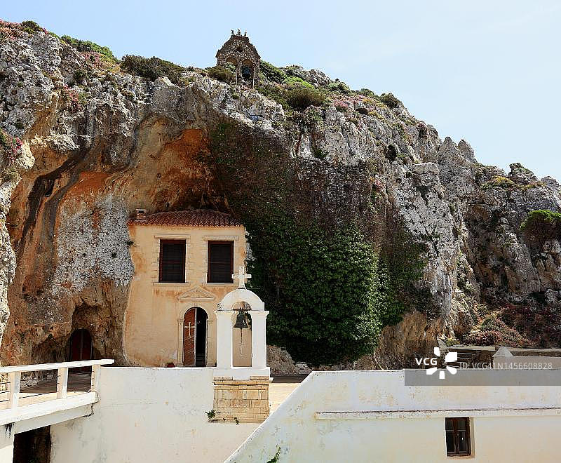 希腊克里特岛莫尼法内罗梅尼斯修道院局部图片素材