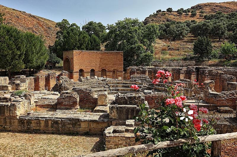 希腊克里特岛戈尔蒂斯古希腊罗马考古遗址图片素材