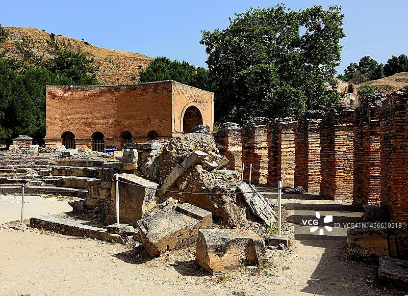 希腊克里特岛戈尔蒂斯古希腊罗马考古遗址图片素材