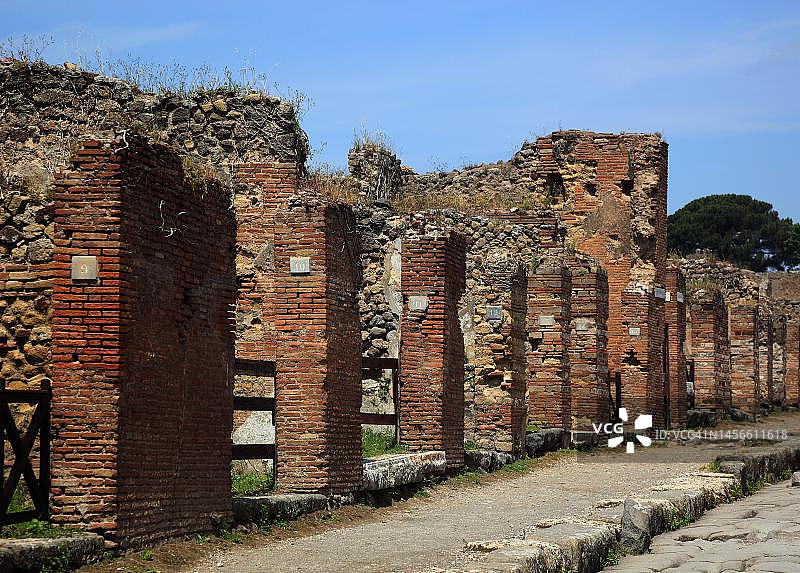 意大利坎帕尼亚庞贝城丰饶大街图片素材
