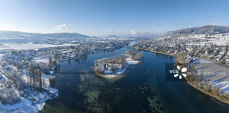 瑞士图尔高州康斯坦茨湖韦尔德群岛图片素材