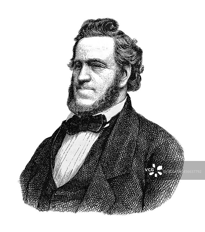 杨百翰（美国摩门教领袖、宗教领袖和政治家）肖像图片素材