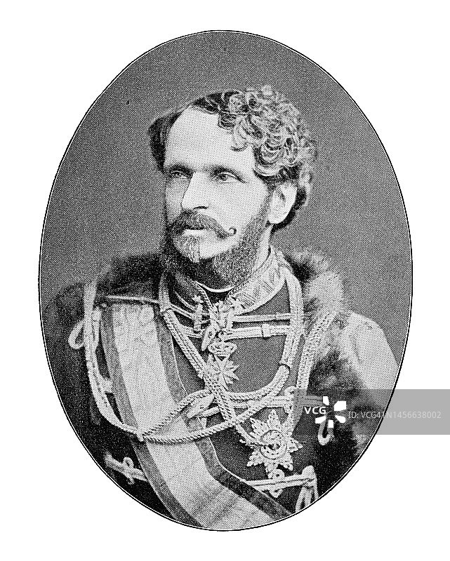 匈牙利政治家久洛·安德拉什伯爵肖像 (1823-1890)图片素材