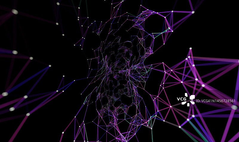 粒子连接概念图图片素材