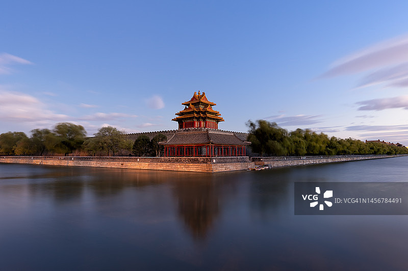 日落下的故宫图片素材