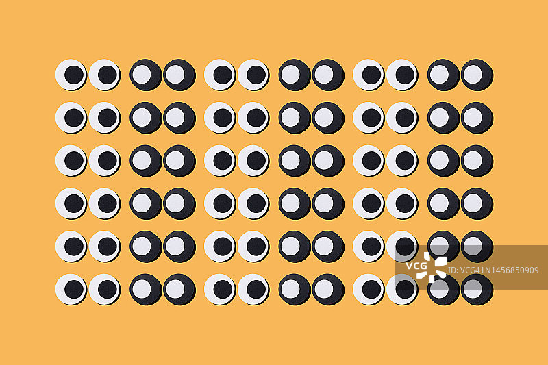 卡通眼睛相对图案图片素材