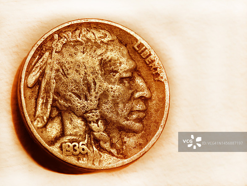 五美分镍币图片素材