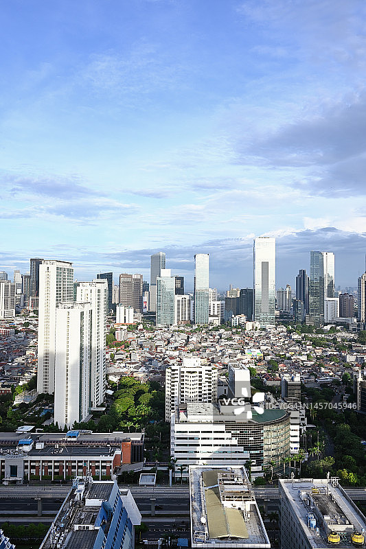 晴朗的雅加达天际线图片素材