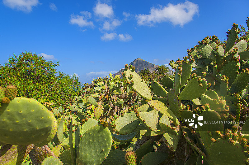 西西里岛科法诺山景色图片素材