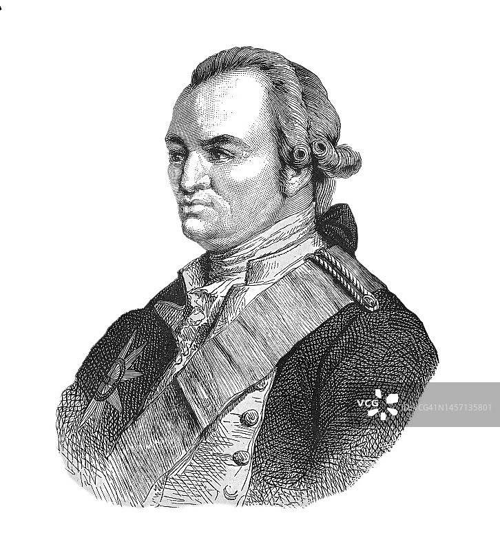 罗伯特·克莱夫少将肖像：第一代克莱夫男爵（印度克莱夫），孟加拉管区首任英国总督图片素材