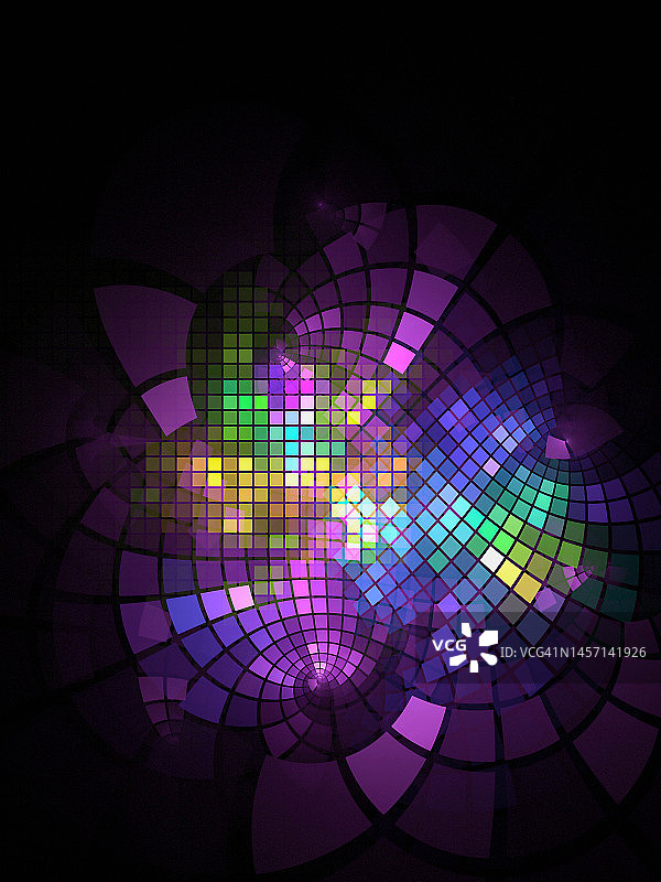 抽象模板 - 彩色立方体层图片素材