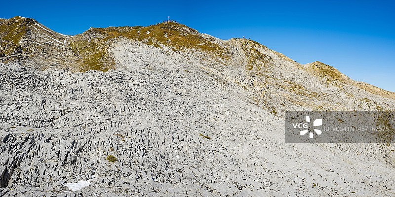 奥地利阿尔卑斯山脉卡斯特地貌：戈特萨克高原图片素材