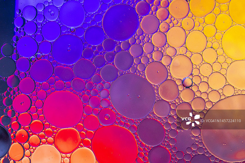彩色油泡抽象背景图片素材