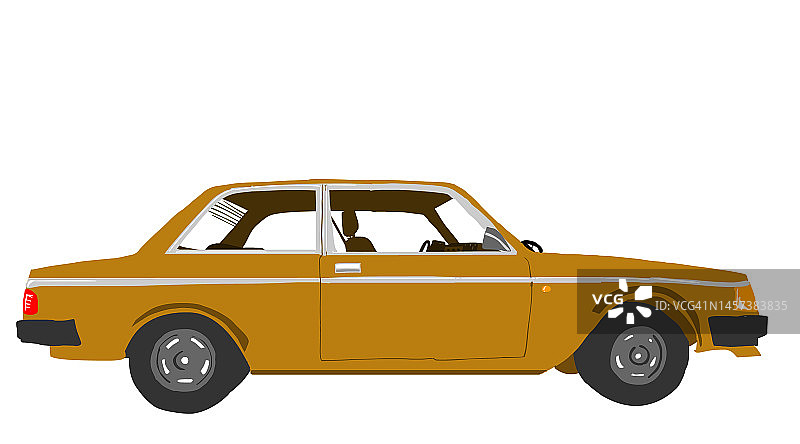 沃尔沃汽车绘画图片素材