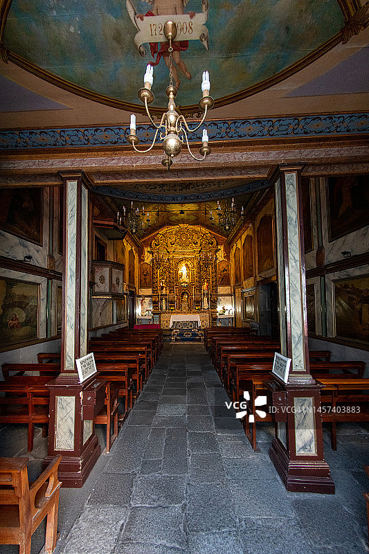 康塞桑圣母小教堂内部，洛博斯，马德拉图片素材