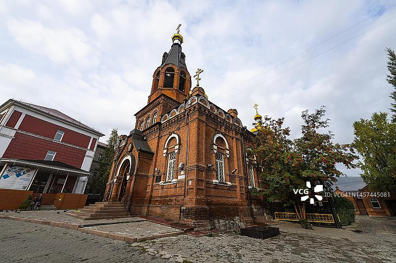 俄罗斯阿尔泰边疆区巴尔瑙尔的圣尼古拉斯显灵教堂图片素材