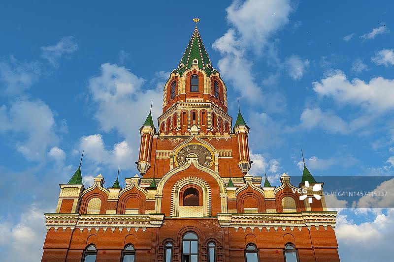 俄罗斯约什卡尔奥拉的布拉戈维申斯克塔图片素材