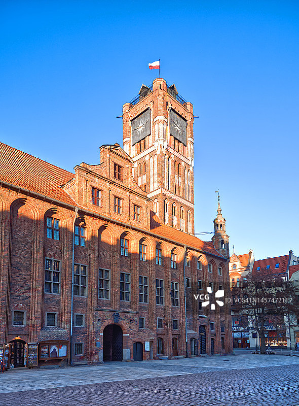 老城区市政厅的钟楼图片素材