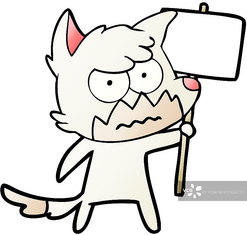 卡通恼怒的狐狸图片素材