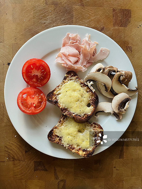 奶酪吐司午餐图片素材