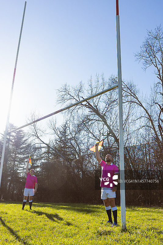 橄榄球裁判与点球图片素材