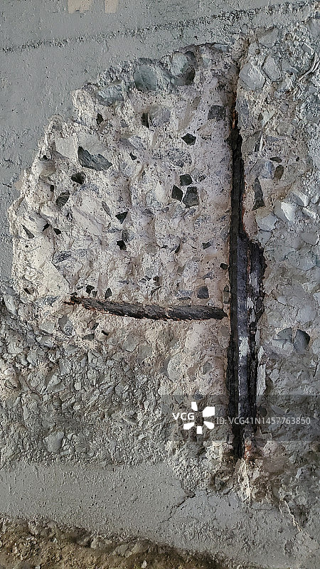 墙面外露金属图片素材