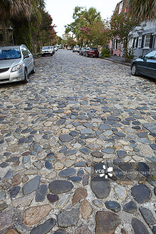 鹅卵石路图片素材