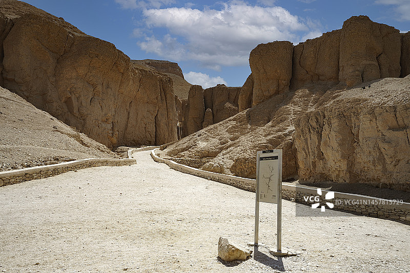 埃及卢克索附近帝王谷的美丽风景，无游客图片素材