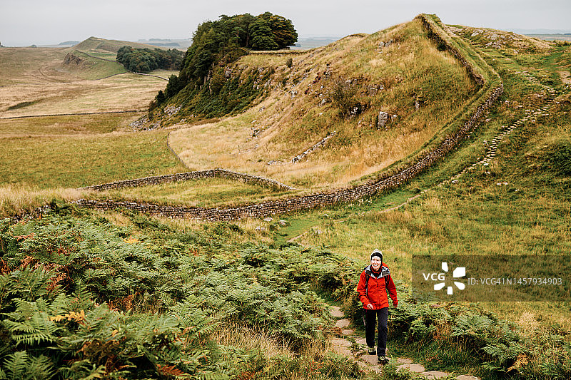 英格兰哈德良长城徒步图片素材