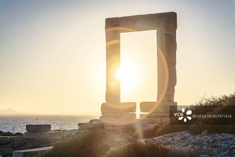 日落下的阿波罗神庙图片素材