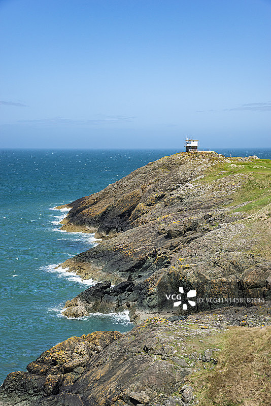 Lleyn半岛的波斯丁莱恩瞭望站，北威尔士图片素材