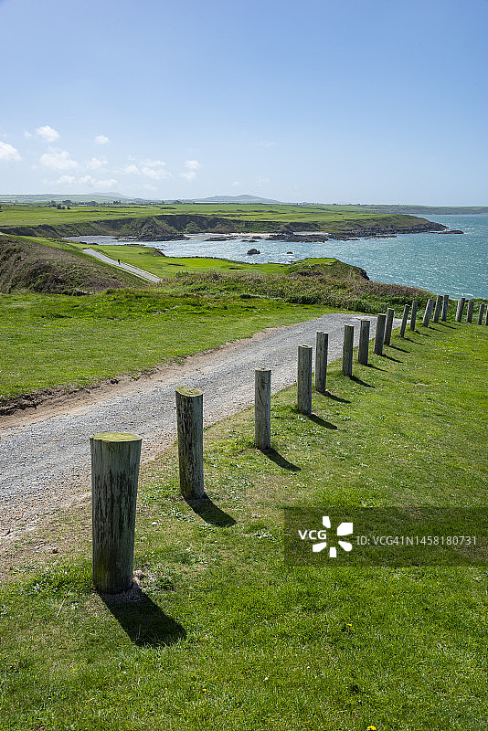 北威尔士Lleyn半岛，从Morfa Nefyn到Porthdinllaen的海岸小径图片素材