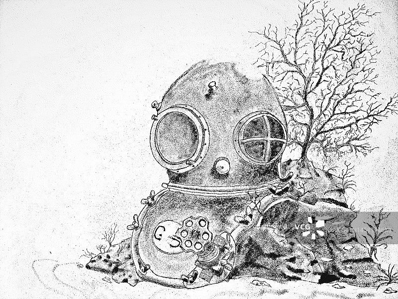 海军潜水员头盔图片素材