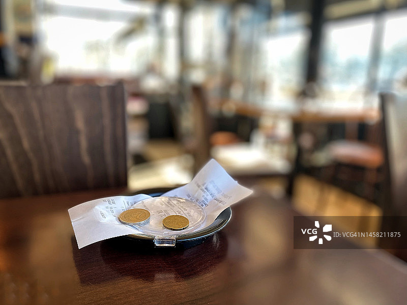 餐馆账单图片素材