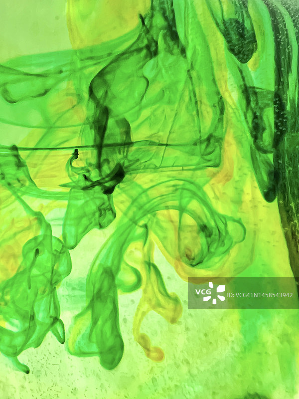 抽象黄色和绿色图案图片素材