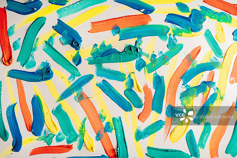 水粉有机抽象画图片素材