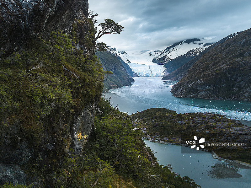 达尔文山脉的达尔文山图片素材