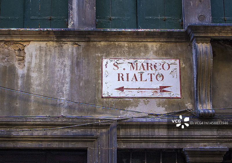 意大利威尼斯圣马可和里亚托标志图片素材