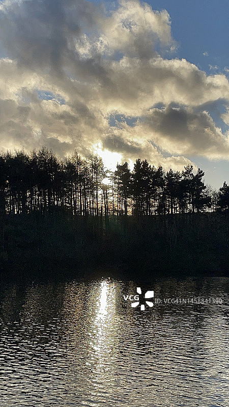 英国德比郡切斯特菲尔德的林克尔水库图片素材